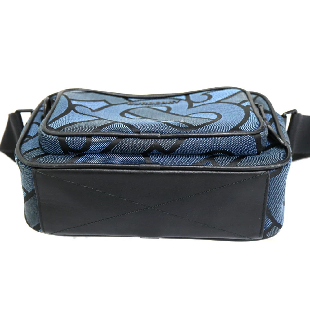 Burberry TB Monogram Paddy Bag Shoulder Blue Black - Picture 5 of 6
